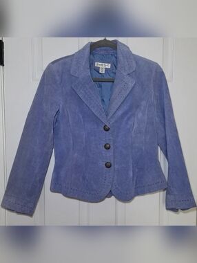 Vintage Coldwater Creek Women's Periwinkle Suede Blazer